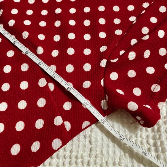 Red and White Polka Dot Wiggle Dress - Picture 8 of 10
